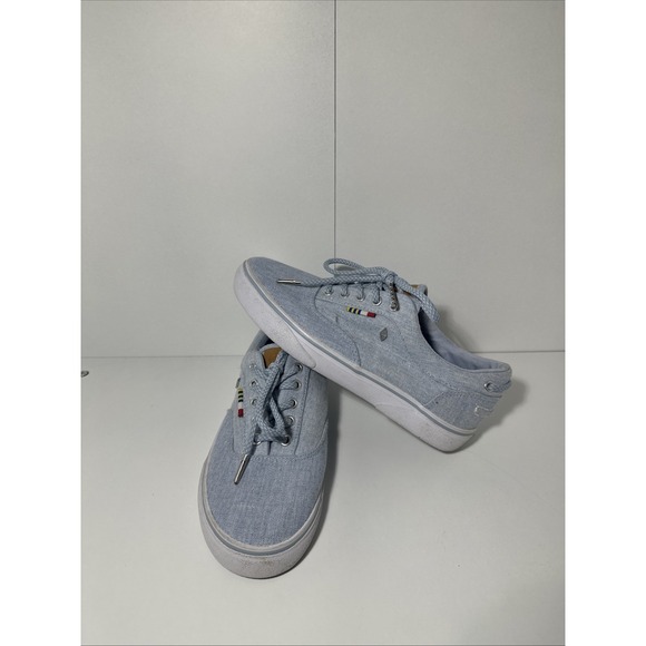 Guy Harvey Casual Denim Sneakers with Lace-Up Design Size 5.5 Women's - Picture 2 of 5